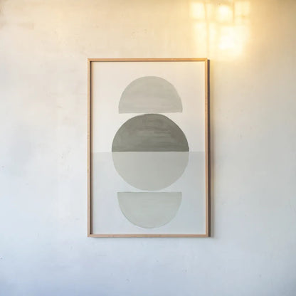 In Between I Neutral by Danhui Nai. shown as a paper print in a natural frame. Available as a archival giclee rolled canvas, fine art paper, or poster print. SKU 79952h.