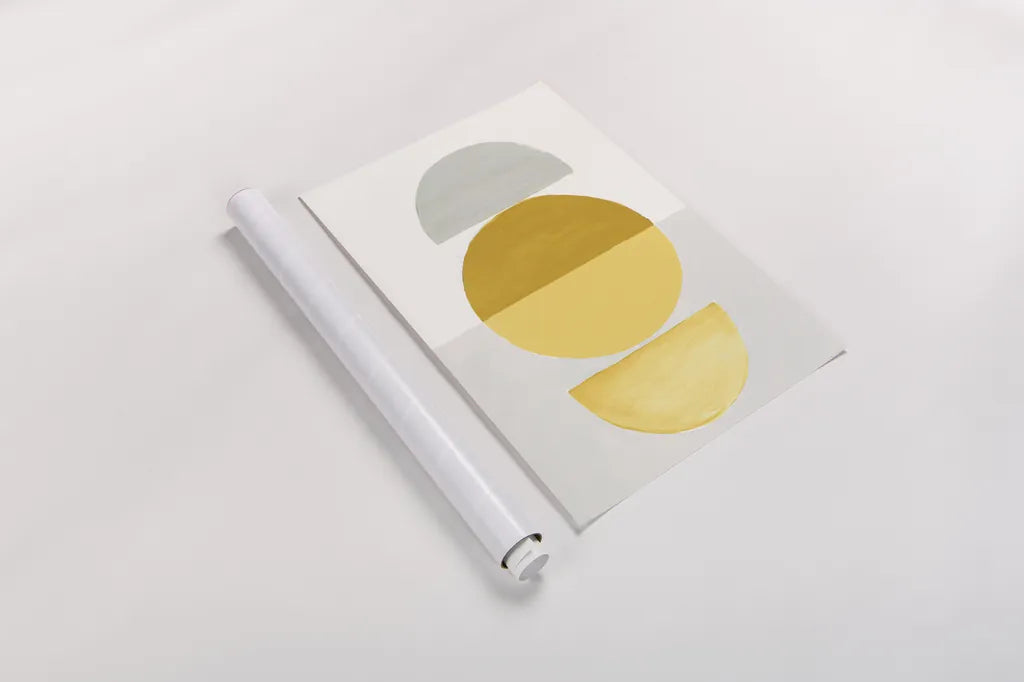 In Between I Yellow by Danhui Nai. shown as a rolled paper print. Available as archival giclee rolled canvas, fine art paper, or poster print. SKU 79950h.