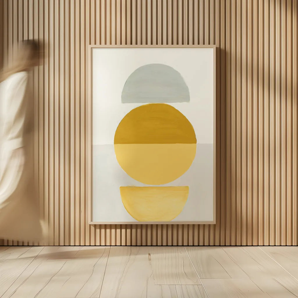 In Between I Yellow by Danhui Nai. shown as over sized large wall art. Available as an archival giclee rolled canvas, fine art paper, or poster print. SKU 79950h.