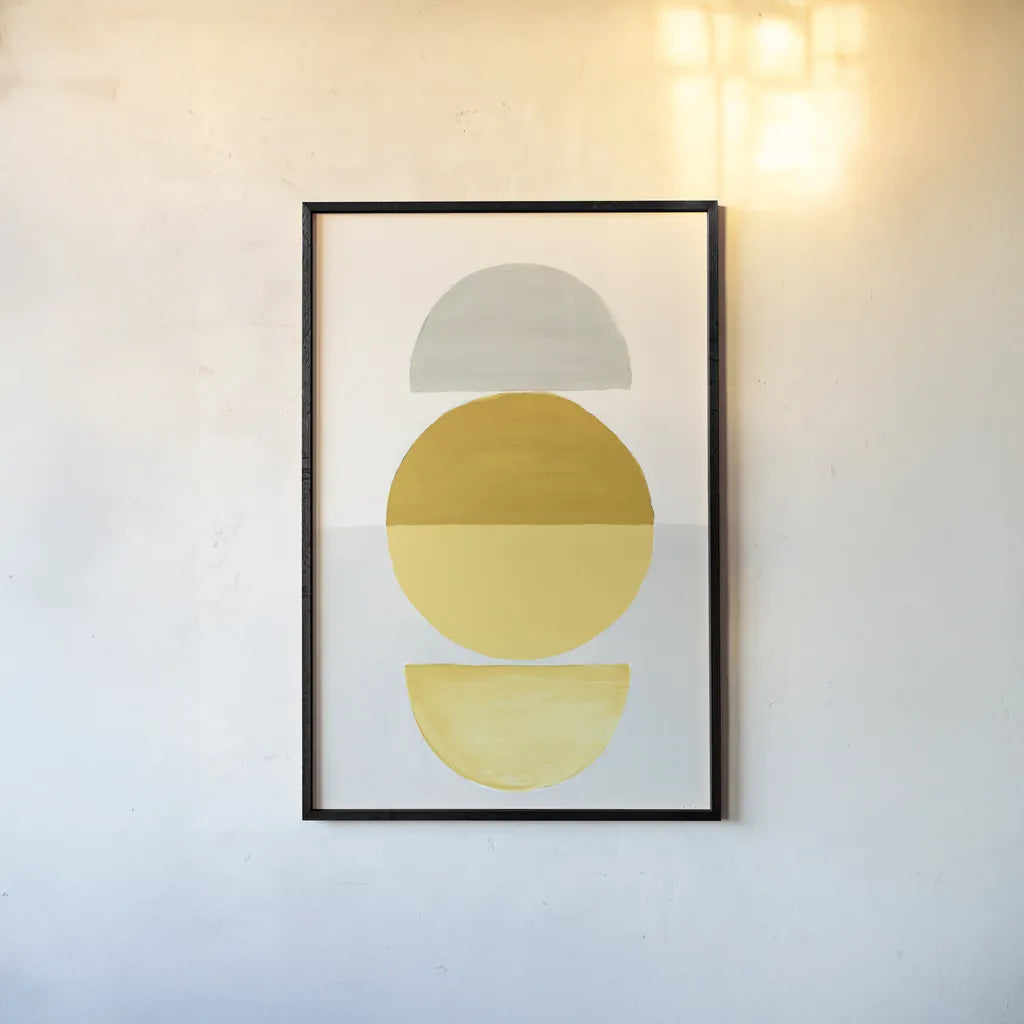 In Between I Yellow by Danhui Nai. shown as a paper print in a black flame. Available as a archival giclee rolled canvas, fine art paper, or poster print. SKU 79950h.