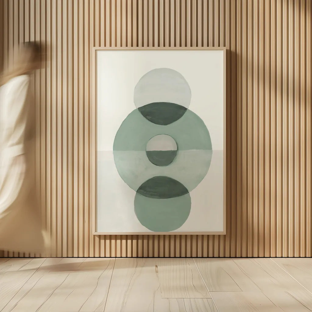 In Between II Eucalyptus by Danhui Nai. shown as over sized large wall art. Available as an archival giclee rolled canvas, fine art paper, or poster print. SKU 79947h.