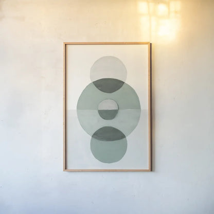 In Between II Eucalyptus by Danhui Nai. shown as a paper print in a natural frame. Available as a archival giclee rolled canvas, fine art paper, or poster print. SKU 79947h.