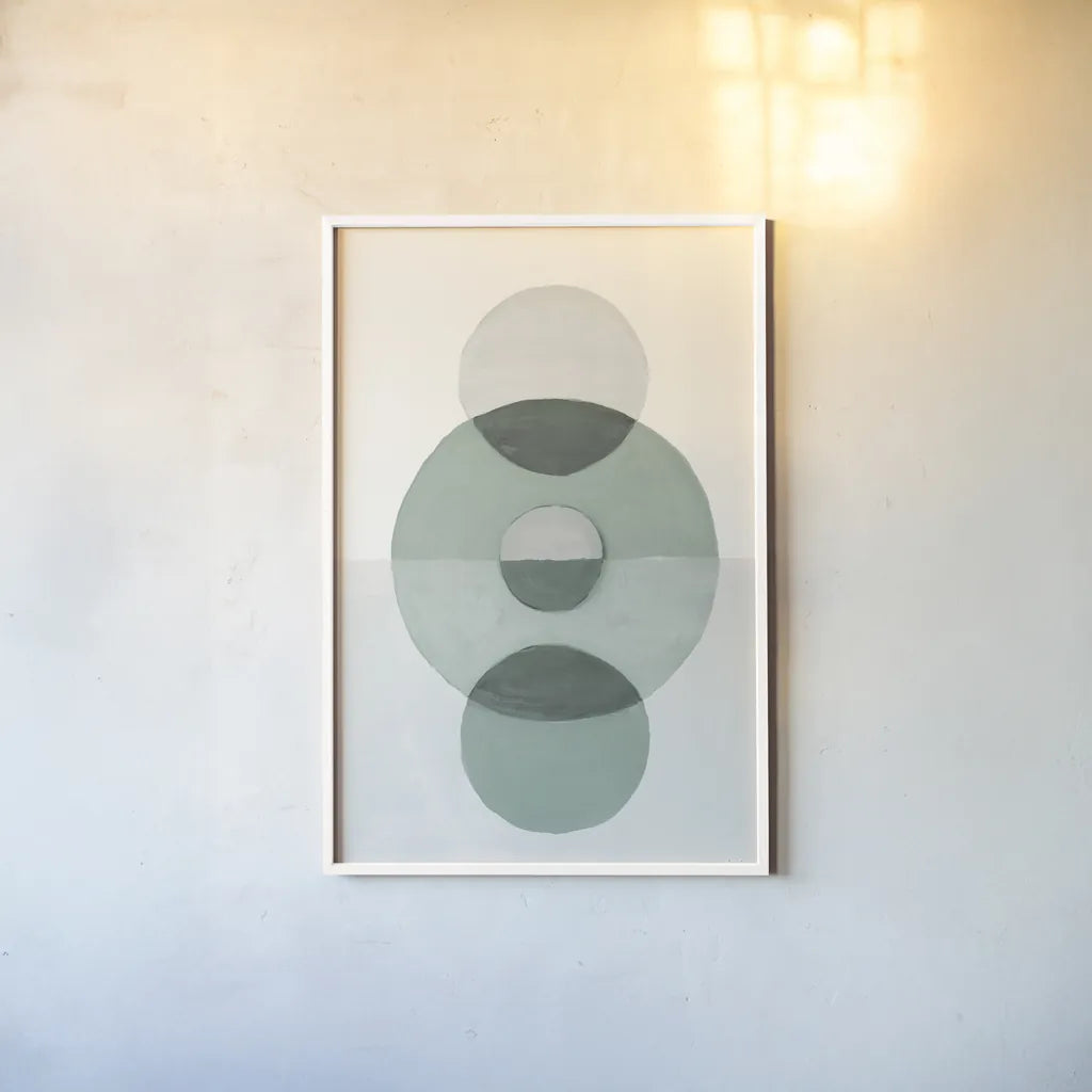 In Between II Eucalyptus by Danhui Nai. shown as a paper print in a white frame. Available as a archival giclee rolled canvas, fine art paper, or poster print. SKU 79947h.