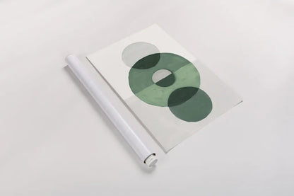 In Between II Green by Danhui Nai. shown as a rolled paper print. Available as archival giclee rolled canvas, fine art paper, or poster print. SKU 79949h.