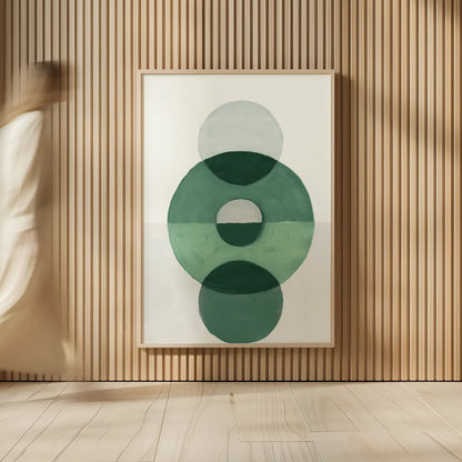 In Between II Green by Danhui Nai. shown as over sized large wall art. Available as an archival giclee rolled canvas, fine art paper, or poster print. SKU 79949h.