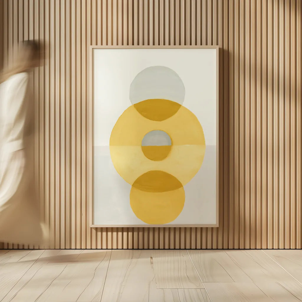In Between II Yellow by Danhui Nai. shown as over sized large wall art. Available as an archival giclee rolled canvas, fine art paper, or poster print. SKU 79951h.