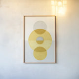 In Between II Yellow by Danhui Nai. shown as a paper print in a natural frame. Available as a archival giclee rolled canvas, fine art paper, or poster print. SKU 79951h.