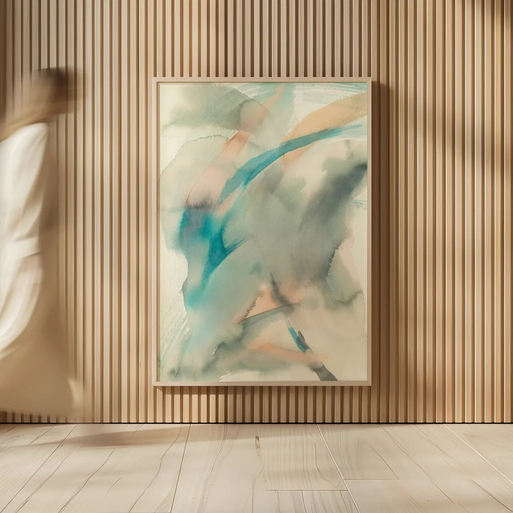In Motion I by Danhui Nai. shown as over sized large wall art. Available as an archival giclee rolled canvas, fine art paper, or poster print. SKU 48411h.