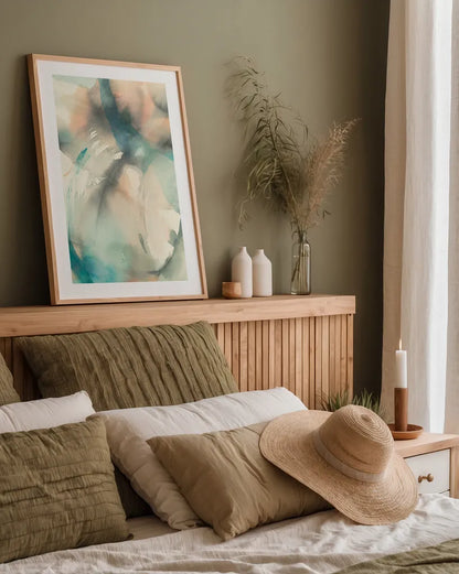 In Motion II by Danhui Nai. shown as a paper print in a natural frame. Available as a archival giclee rolled canvas, fine art paper, or poster print. SKU 48412h.