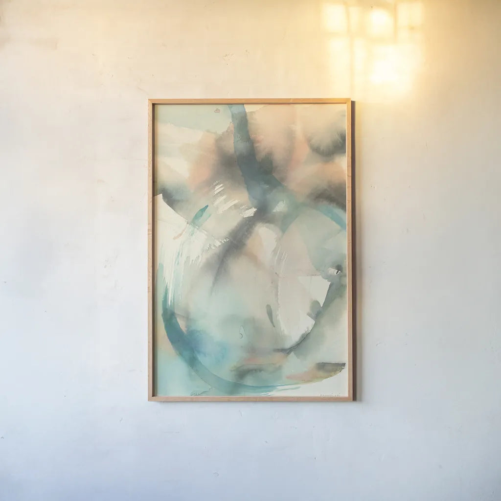 In Motion II by Danhui Nai. shown as a paper print in a natural frame. Available as a archival giclee rolled canvas, fine art paper, or poster print. SKU 48412h.