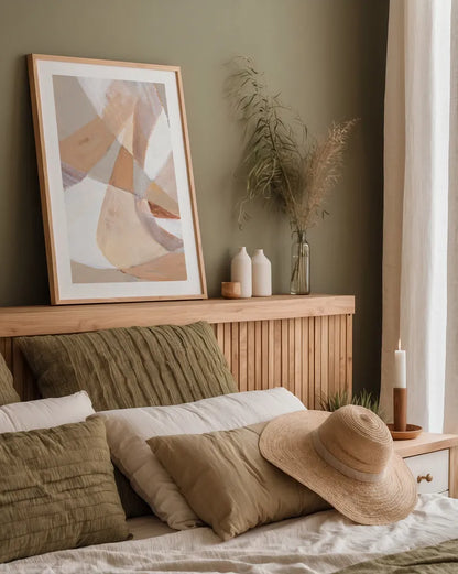 In Pieces I by Danhui Nai. shown as a paper print in a natural frame. Available as a archival giclee rolled canvas, fine art paper, or poster print. SKU 76099h.