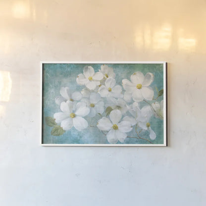 Indiness Blossom by Danhui Nai. shown as a paper print in a white frame. Available as a archival giclee rolled canvas, fine art paper, or poster print. SKU 34036i.