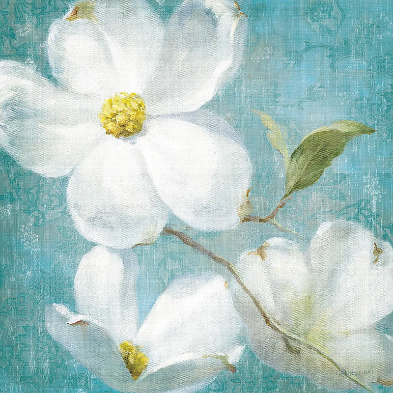 Indiness Blossom Square Vintage IV by Danhui Nai. SKU 13729a. Archival Giclee Fine art print for wall decor.