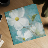 Indiness Blossom Square Vintage IV by Danhui Nai. Shown as a detailed flat fine art print, highlighting archival giclee quality. Available as an archival giclee rolled canvas, fine art paper, or poster print. SKU 13729a.