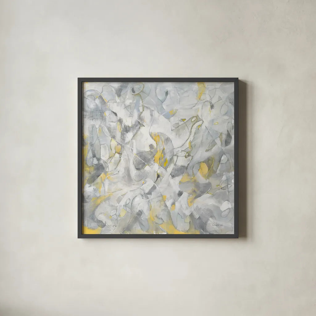 Infinity Lines by Danhui Nai. Shown in a sleek black glass frame for a contemporary gallery look. Available as an archival giclee rolled canvas, fine art paper, or poster print. SKU 69232a.