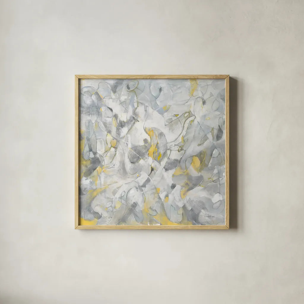 Infinity Lines by Danhui Nai. Shown in a natural wood glass frame for a timeless modern aesthetic. Available as an archival giclee rolled canvas, fine art paper, or poster print. SKU 69232a.