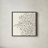 Ink Leaf II by Danhui Nai. Shown in a sleek black glass frame for a contemporary gallery look. Available as an archival giclee rolled canvas, fine art paper, or poster print. SKU 79346a.