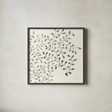 Ink Leaf III by Danhui Nai. Shown in a sleek black glass frame for a contemporary gallery look. Available as an archival giclee rolled canvas, fine art paper, or poster print. SKU 79347a.