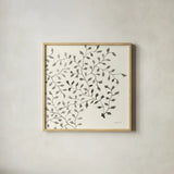 Ink Leaf III by Danhui Nai. Shown in a natural wood glass frame for a timeless modern aesthetic. Available as an archival giclee rolled canvas, fine art paper, or poster print. SKU 79347a.