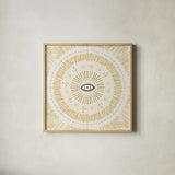 Inner Light by Danhui Nai. Shown in a natural wood glass frame for a timeless modern aesthetic. Available as an archival giclee rolled canvas, fine art paper, or poster print. SKU 91000a.