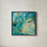 Interstellar by Danhui Nai. Shown in a sleek black glass frame for a contemporary gallery look. Available as an archival giclee rolled canvas, fine art paper, or poster print. SKU 47248a.