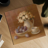 Ironstone with Roses by Danhui Nai. Shown as a detailed flat fine art print, highlighting archival giclee quality. Available as an archival giclee rolled canvas, fine art paper, or poster print. SKU 95030a.