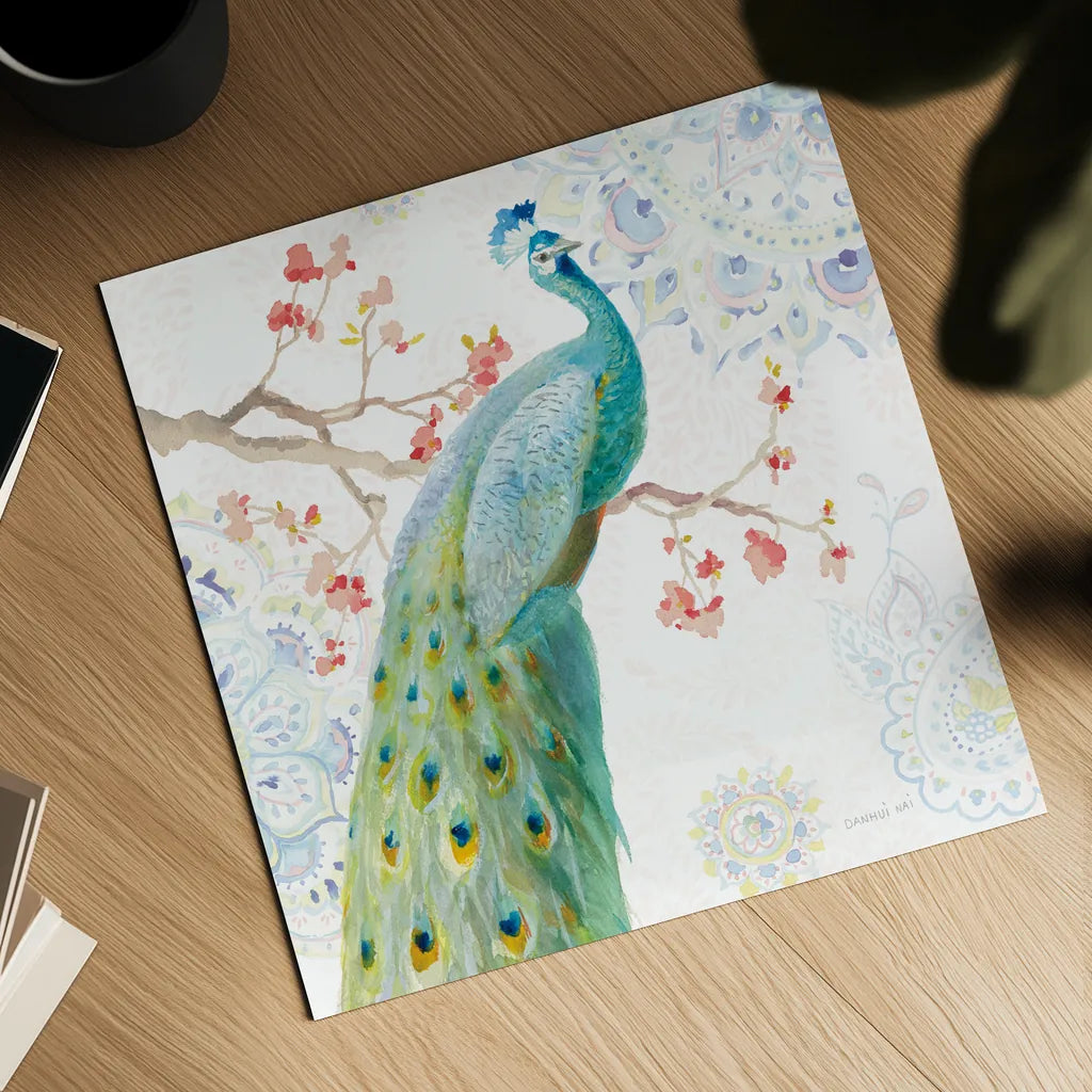 Jaipur I by Danhui Nai. Shown as a detailed flat fine art print, highlighting archival giclee quality. Available as an archival giclee rolled canvas, fine art paper, or poster print. SKU 38670a.