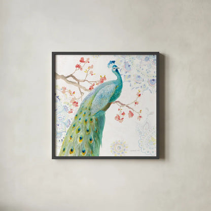 Jaipur I by Danhui Nai. Shown in a sleek black glass frame for a contemporary gallery look. Available as an archival giclee rolled canvas, fine art paper, or poster print. SKU 38670a.