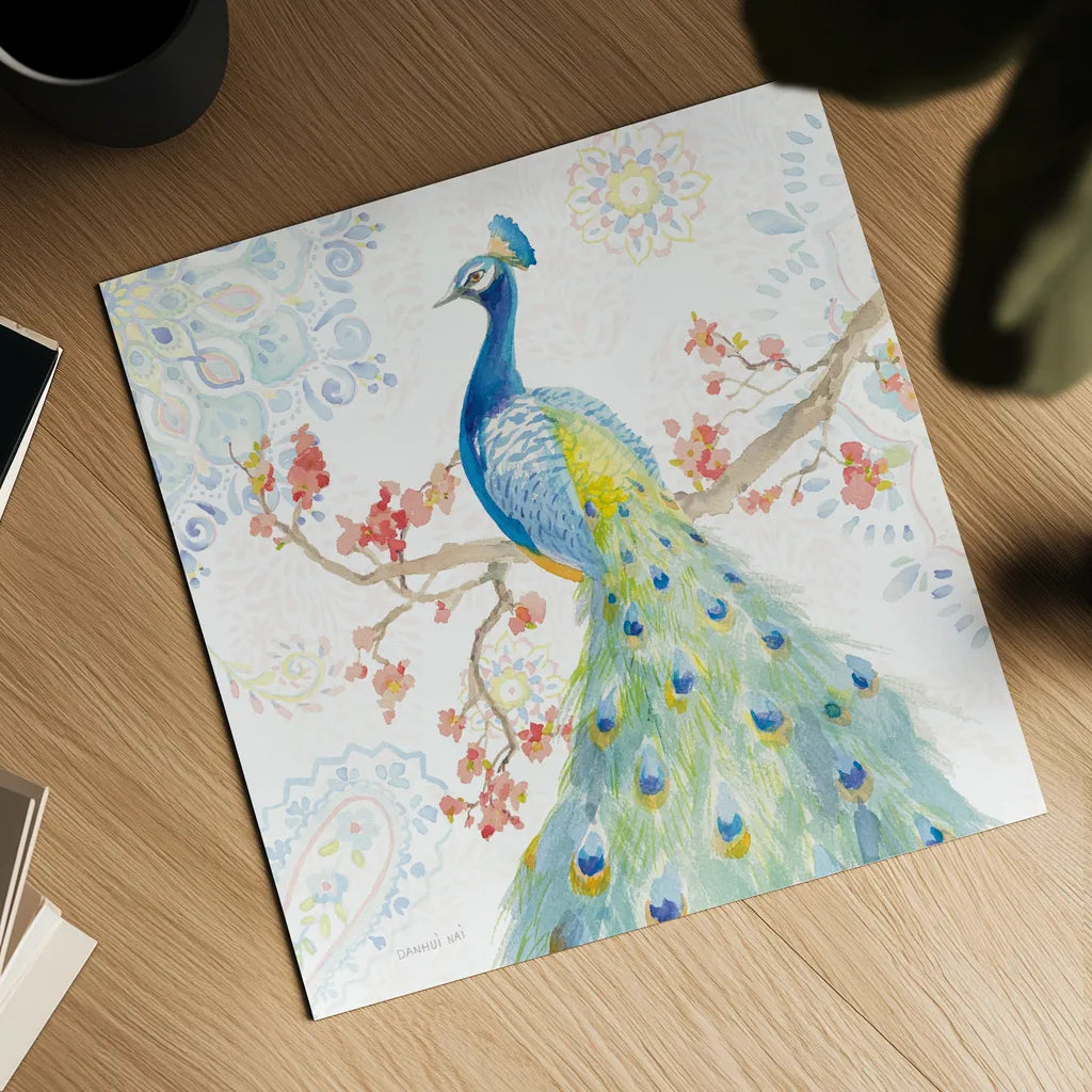 Jaipur II by Danhui Nai. Shown as a detailed flat fine art print, highlighting archival giclee quality. Available as an archival giclee rolled canvas, fine art paper, or poster print. SKU 38671a.