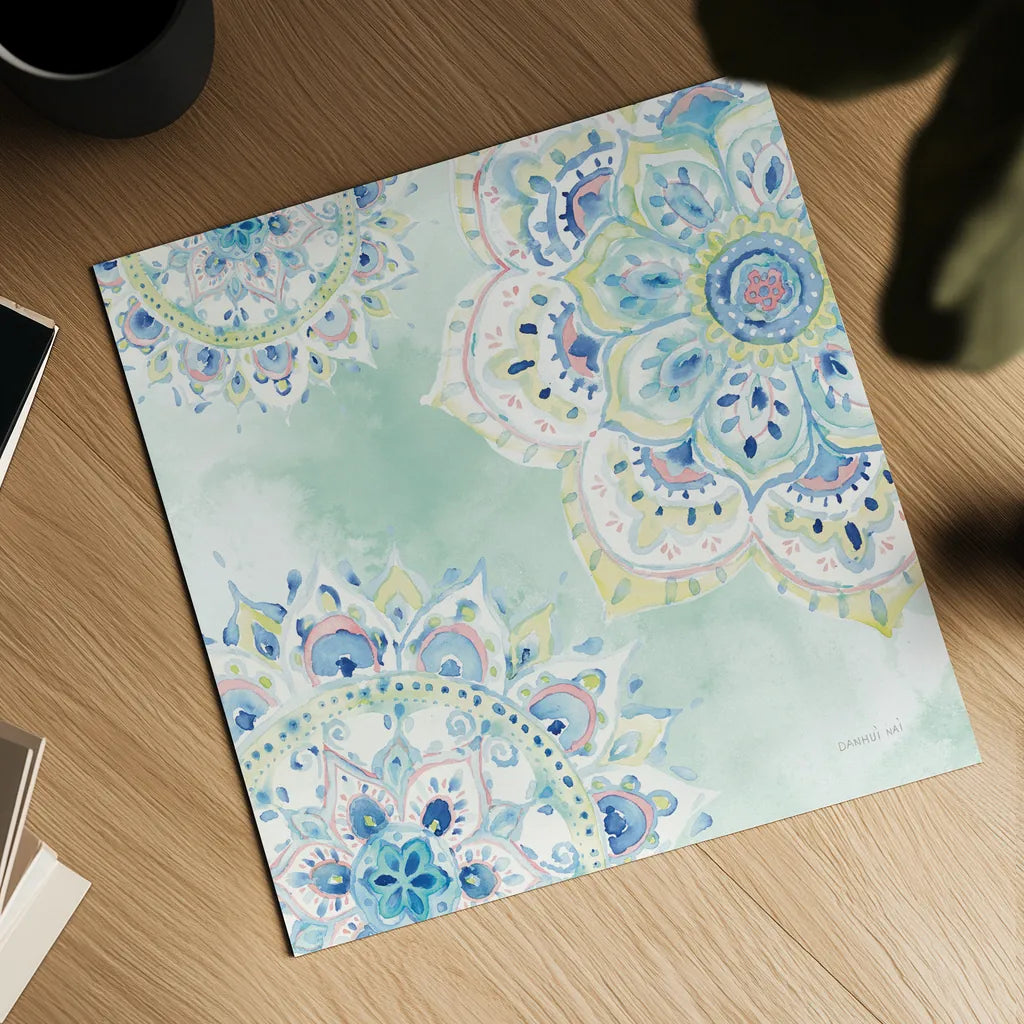 Jaipur IV by Danhui Nai. Shown as a detailed flat fine art print, highlighting archival giclee quality. Available as an archival giclee rolled canvas, fine art paper, or poster print. SKU 38673a.