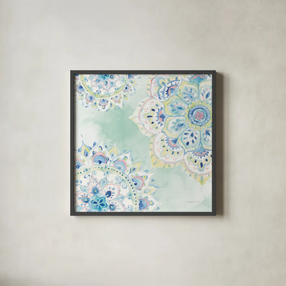 Jaipur IV by Danhui Nai. Shown in a sleek black glass frame for a contemporary gallery look. Available as an archival giclee rolled canvas, fine art paper, or poster print. SKU 38673a.