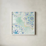 Jaipur IV by Danhui Nai. Shown in a crisp white glass frame for a clean and minimalist style. Available as an archival giclee rolled canvas, fine art paper, or poster print. SKU 38673a.