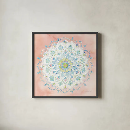 Jaipur V by Danhui Nai. Shown in a sleek black glass frame for a contemporary gallery look. Available as an archival giclee rolled canvas, fine art paper, or poster print. SKU 38674a.