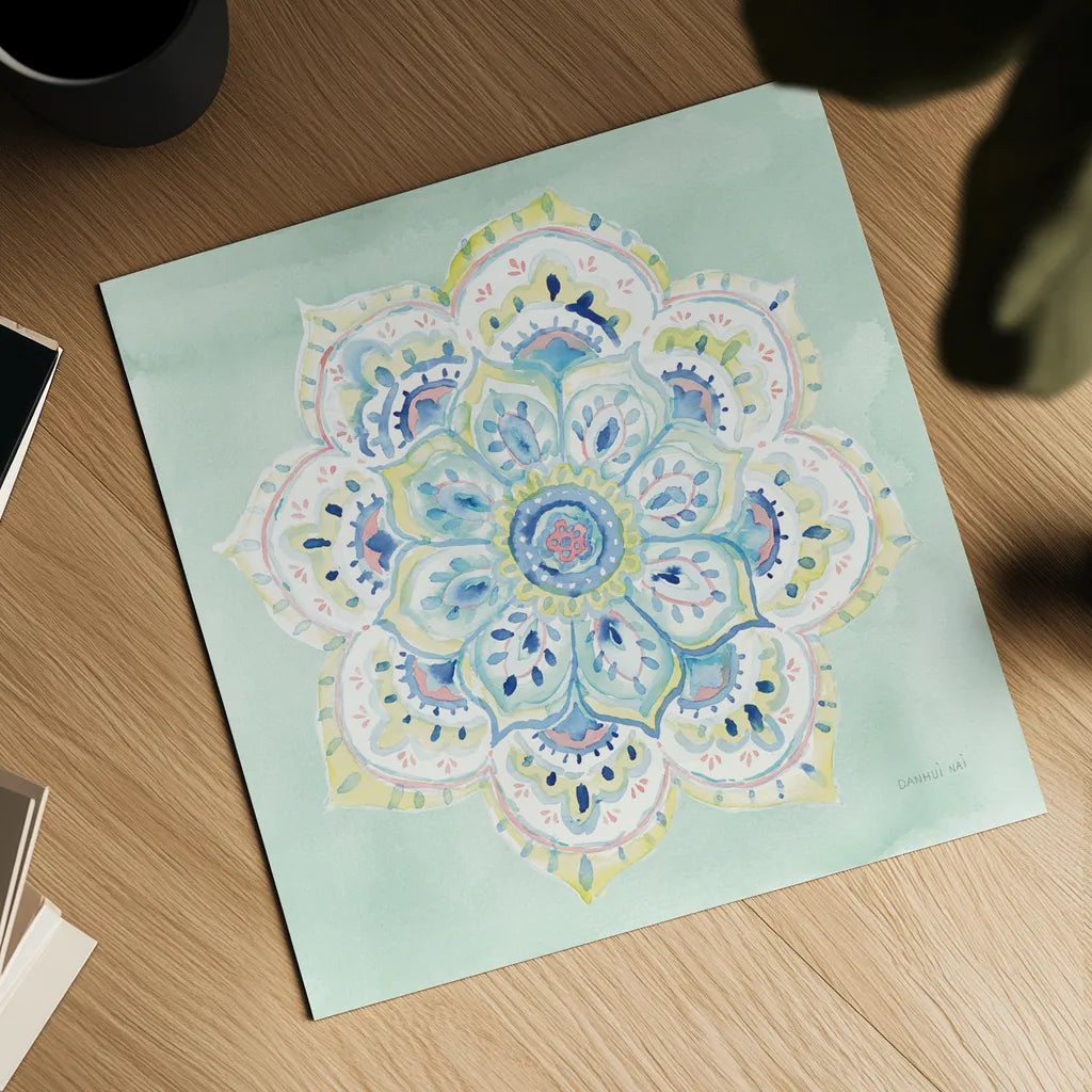 Jaipur VI by Danhui Nai. Shown as a detailed flat fine art print, highlighting archival giclee quality. Available as an archival giclee rolled canvas, fine art paper, or poster print. SKU 38675a.