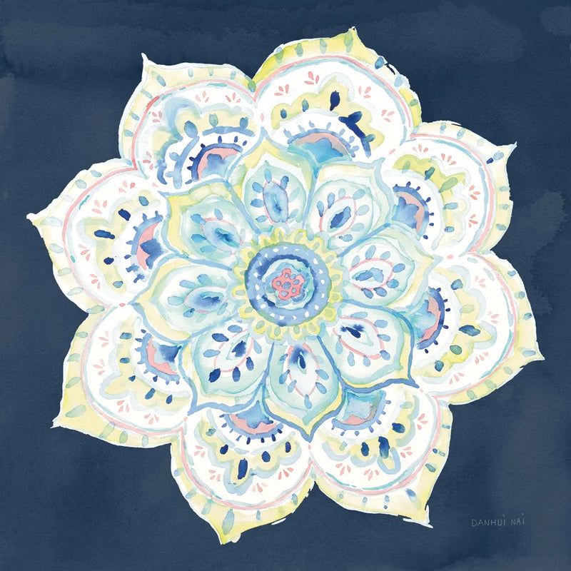 Jaipur VI Navy by Danhui Nai. SKU 39356a. Archival Giclee Fine art print for wall decor.