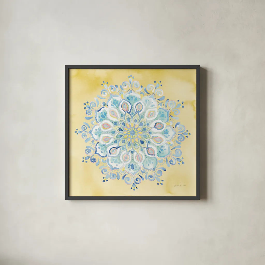 Jaipur VII by Danhui Nai. Shown in a sleek black glass frame for a contemporary gallery look. Available as an archival giclee rolled canvas, fine art paper, or poster print. SKU 38676a.