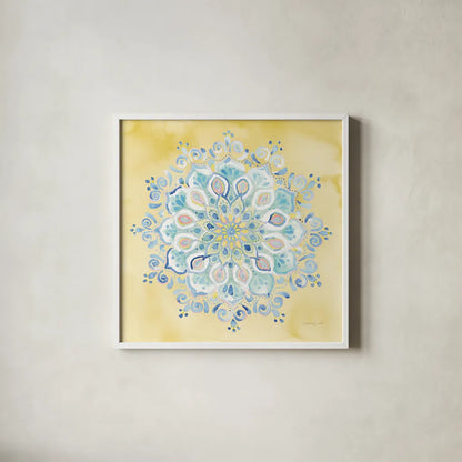 Jaipur VII by Danhui Nai. Shown in a crisp white glass frame for a clean and minimalist style. Available as an archival giclee rolled canvas, fine art paper, or poster print. SKU 38676a.