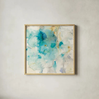 Jaipur XI by Danhui Nai. Shown in a natural wood glass frame for a timeless modern aesthetic. Available as an archival giclee rolled canvas, fine art paper, or poster print. SKU 38680a.