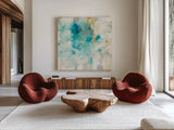 Jaipur XI by Danhui Nai. Shown as extra-large giant wall art in a modern living room. Available as an archival giclee rolled canvas, fine art paper, or poster print. SKU 38680a.