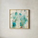 Jaipur XII by Danhui Nai. Shown in a natural wood glass frame for a timeless modern aesthetic. Available as an archival giclee rolled canvas, fine art paper, or poster print. SKU 38681a.