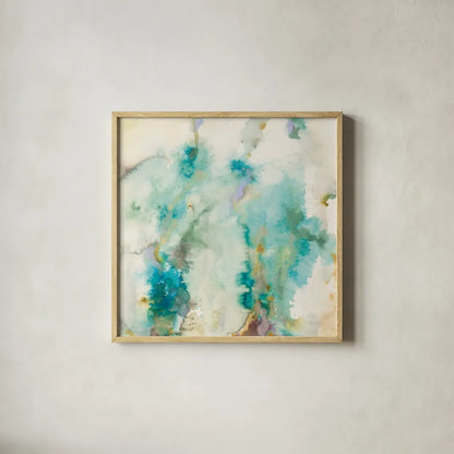 Jaipur XII by Danhui Nai. Shown in a natural wood glass frame for a timeless modern aesthetic. Available as an archival giclee rolled canvas, fine art paper, or poster print. SKU 38681a.