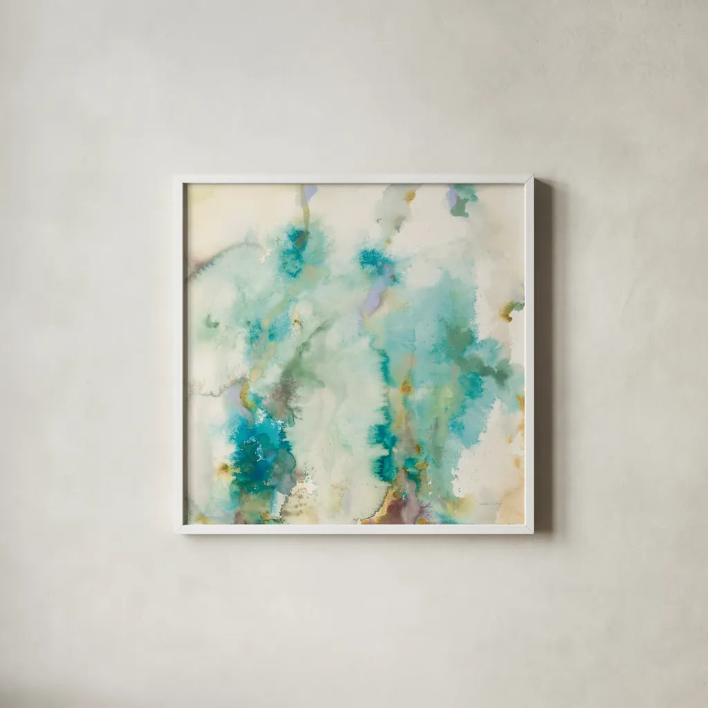 Jaipur XII by Danhui Nai. Shown in a crisp white glass frame for a clean and minimalist style. Available as an archival giclee rolled canvas, fine art paper, or poster print. SKU 38681a.