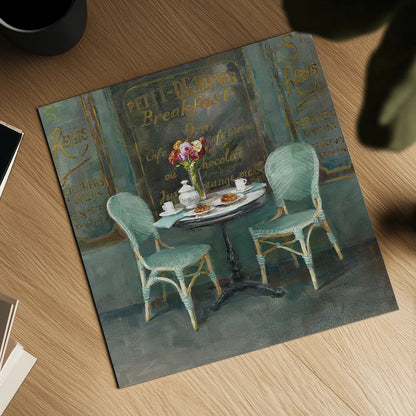 Joy of Paris II by Danhui Nai. Shown as a detailed flat fine art print, highlighting archival giclee quality. Available as an archival giclee rolled canvas, fine art paper, or poster print. SKU 18239a.