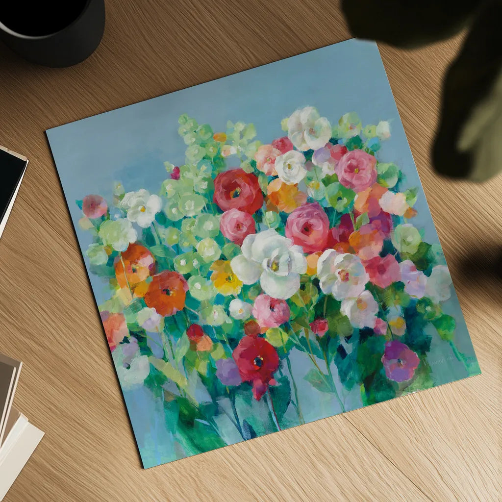 June Beauties by Danhui Nai. Shown as a detailed flat fine art print, highlighting archival giclee quality. Available as an archival giclee rolled canvas, fine art paper, or poster print. SKU 54074a.