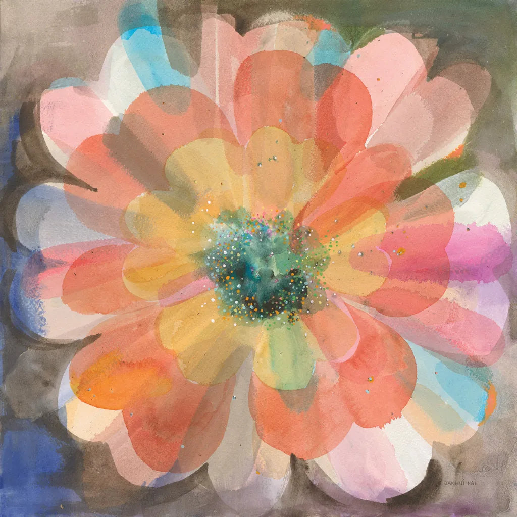 Kaleidoscope Flower by Danhui Nai. SKU 66548a. Archival Giclee Fine art print for wall decor.