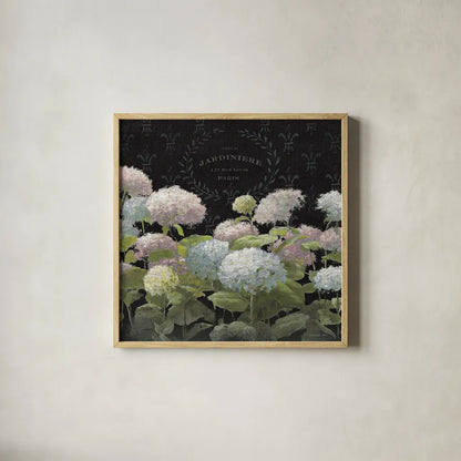 La Belle Jardiniere Crop by Danhui Nai. Shown in a natural wood glass frame for a timeless modern aesthetic. Available as an archival giclee rolled canvas, fine art paper, or poster print. SKU 15232a.