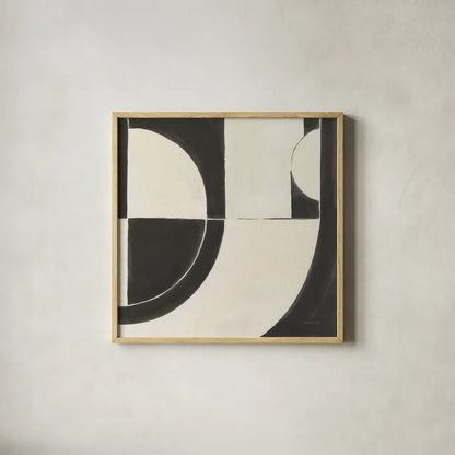 Laid Back by Danhui Nai. Shown in a natural wood glass frame for a timeless modern aesthetic. Available as an archival giclee rolled canvas, fine art paper, or poster print. SKU 86541a.