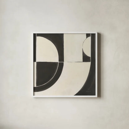 Laid Back by Danhui Nai. Shown in a crisp white glass frame for a clean and minimalist style. Available as an archival giclee rolled canvas, fine art paper, or poster print. SKU 86541a.