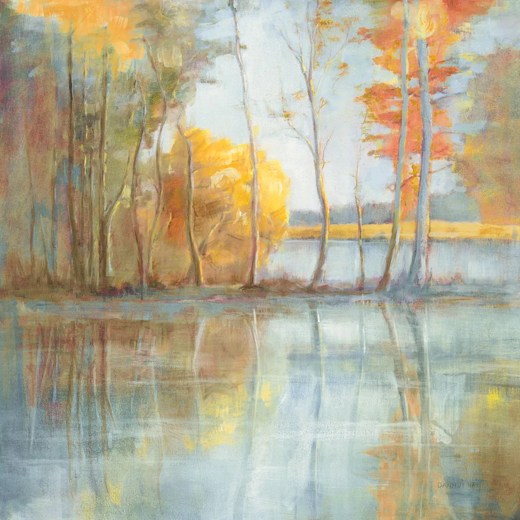 Lakeside Reflection by Danhui Nai. SKU 50232a. Archival Giclee Fine art print for wall decor.