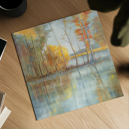Lakeside Reflection by Danhui Nai. Shown as a detailed flat fine art print, highlighting archival giclee quality. Available as an archival giclee rolled canvas, fine art paper, or poster print. SKU 50232a.